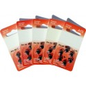5 Pack of 6 Hearing Aid Batteries A13