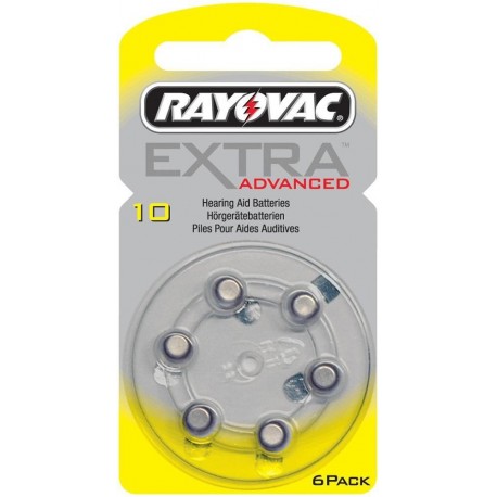 6 Piles auditives Rayovac EXTRA Advanced 10 