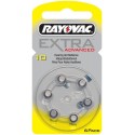 1 blister van 6 Hoorbatterijen Rayovac Advanced Extra 10