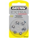 6 Hearing Aid Batteries Rayovac Advanced EXTRA 10 