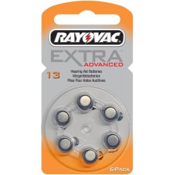 1 blister van 6 Hoorbatterijen Rayovac Advanced Extra 13