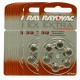 Pack de 10 x 6 Piles auditives Rayovac Extra Advanced 312